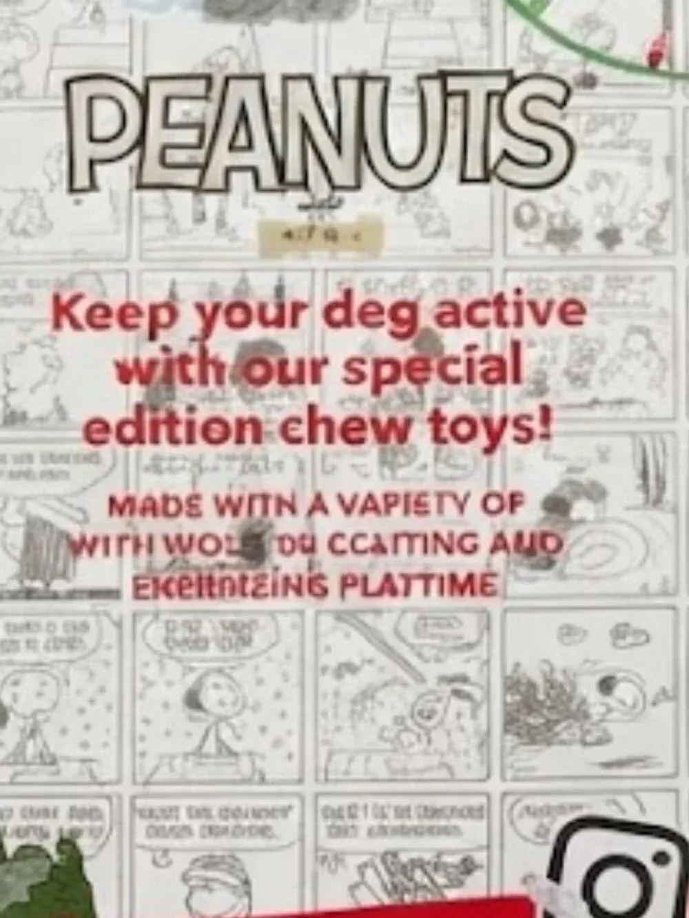 Peanuts 2-Pack Holiday Plush Dog Toy Set (Snoopy & Woodstock)
